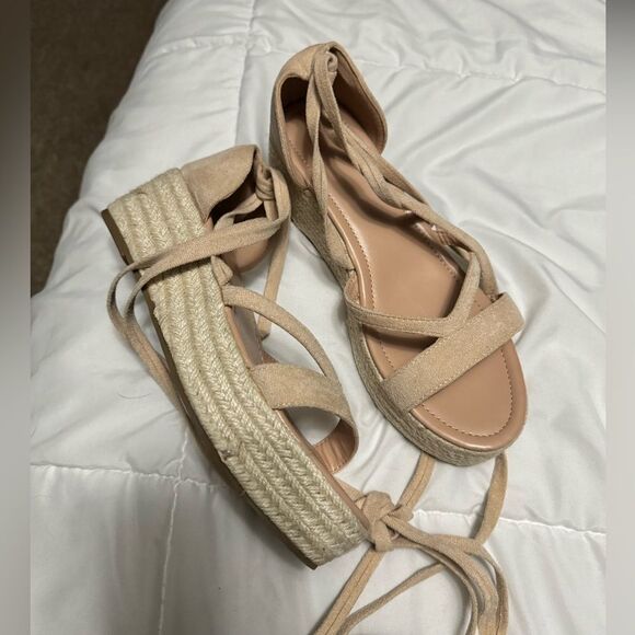 Platform Espadrille Tie Wrap Sandals - Picture 5 of 5